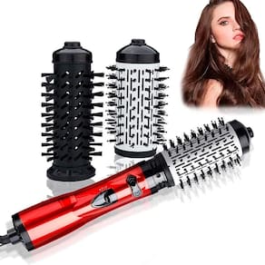 Escova Rotativa 2 Em 1 Secadora Modela Cabelo Liso Brilhante