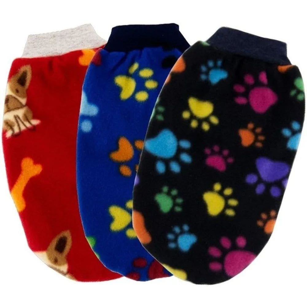 Kit C/3 Roupinhas Soft Inverno Cores Diversas Para Cachorro Tamanho:1