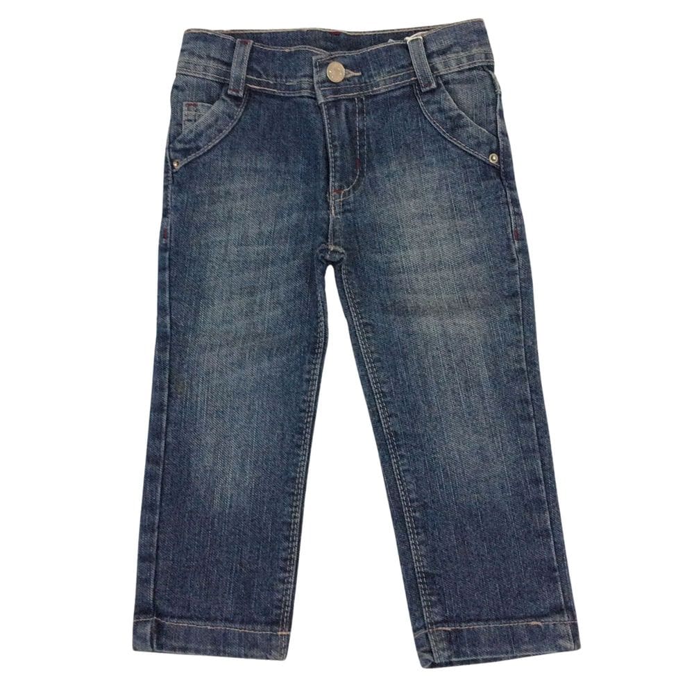 Calça Jeans escuro infantil fem Look