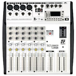Mesa De Som Staner MX 0603 USB 6 Canais BT P10 RCA AUX