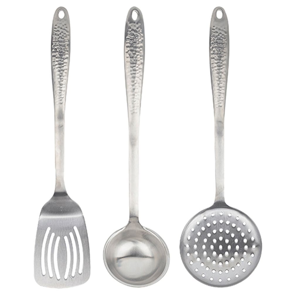 Jogo Utensilios Cozinha 4 peças Cabo em Aço c/ Alça Nylon