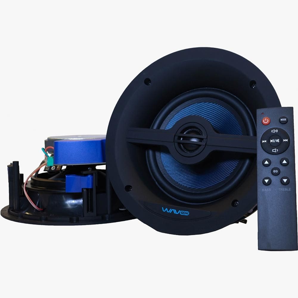 Kit Caixas de Som de Embutir Bluetooth e Wireless Wave One WSR70BW 70W Tela Quadrada Branca