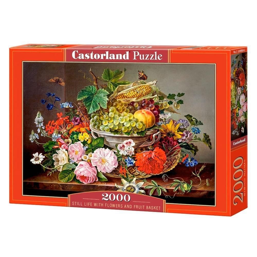 Puzzle 2000 Peças Cesta De Flores E Frutas - Imp. Castorland