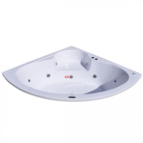 Banheira Hidromassagem Astra Copacabana Gran Luxo 143cmx189cmx43cm - 06 Jatos Acrílico P3 Sem Aquecedor 220V