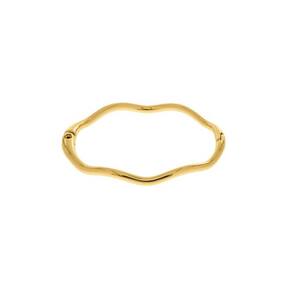 Bracelete Luxo Ondulado - Banhado em Ouro 18k