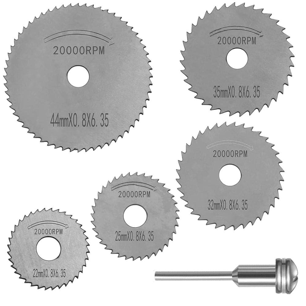 Kit Discos Lâmina De Serra 22 A 44Mm 6 Peças Micro Retíficas
