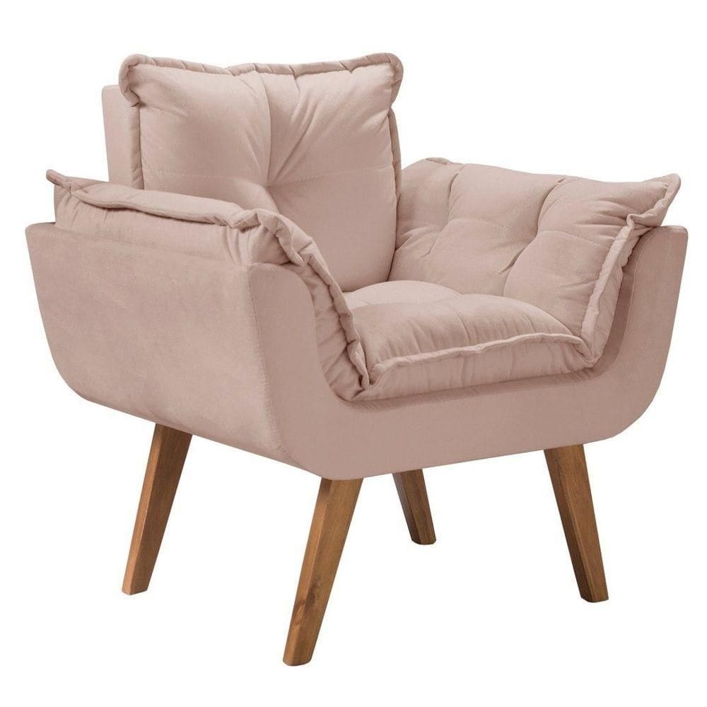 Poltrona Opalla Pé Palito Suede D Salla1 Lugar