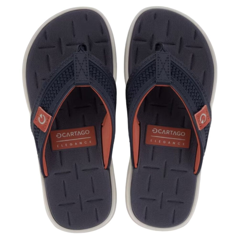 Chinelo Cartago Malta Infantil Azul Marrom
