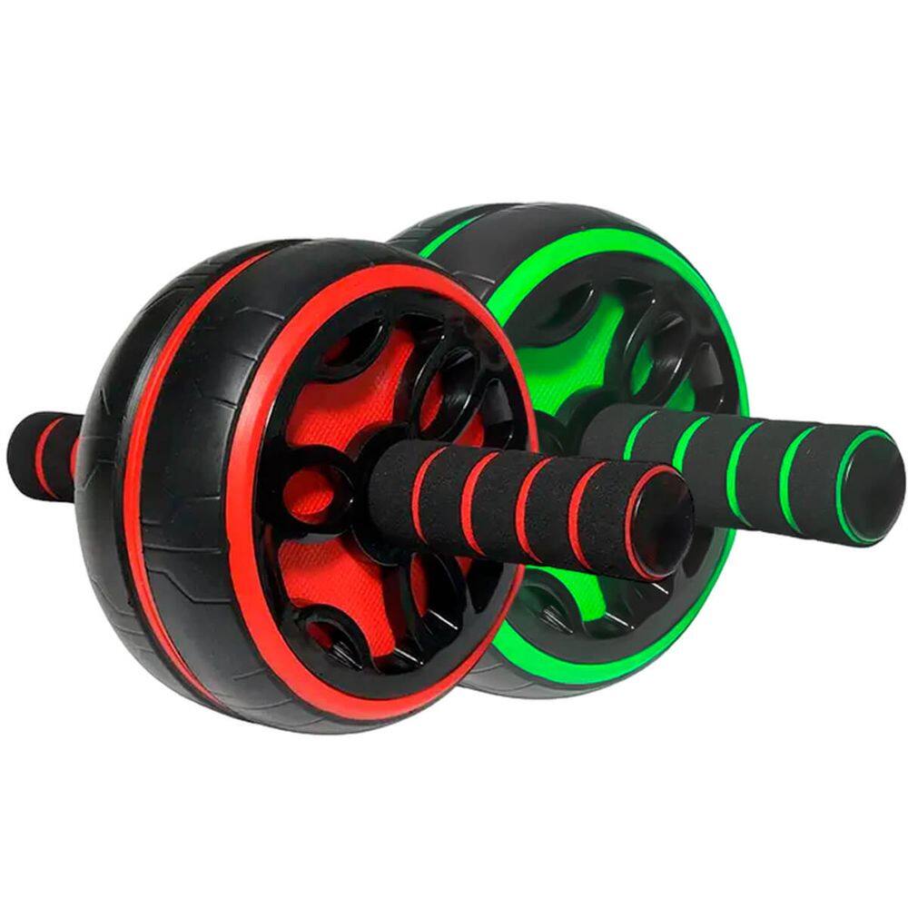Roda Rolo Abdominal De Exercícios Musculação Lombar + Tatame