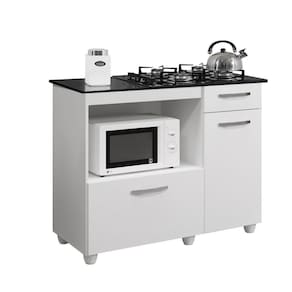 Balcão Para Cooktop 4 Bocas E Forno 2 Portas 1 Gaveta Violeta Kaiki Móveis