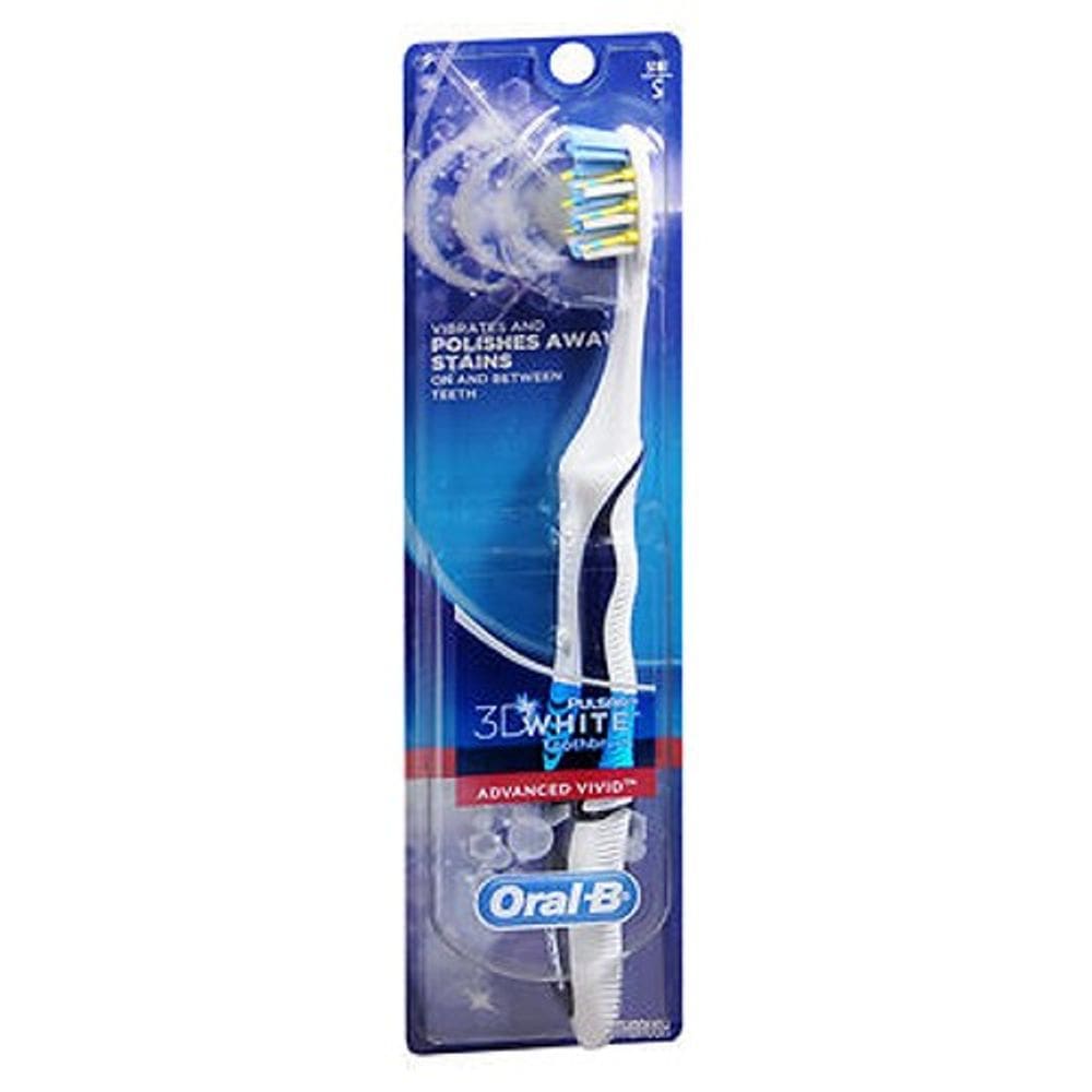 Escova de dentes vívida avançada Oral-B Pulsar 3D White 35 Macia cada da Oral-B (pacote com 4)