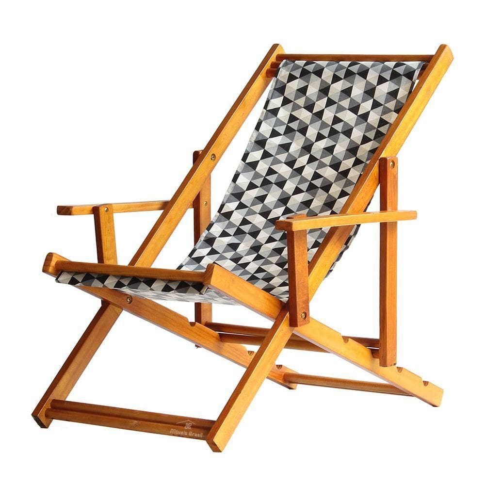 Espreguiçadeira Preguiçosa Dobrável Mel Cb-triang Preto