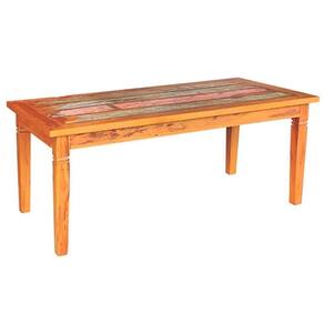 Mesa De Jantar 1,9 M Madeira Maciça Com Pátina
