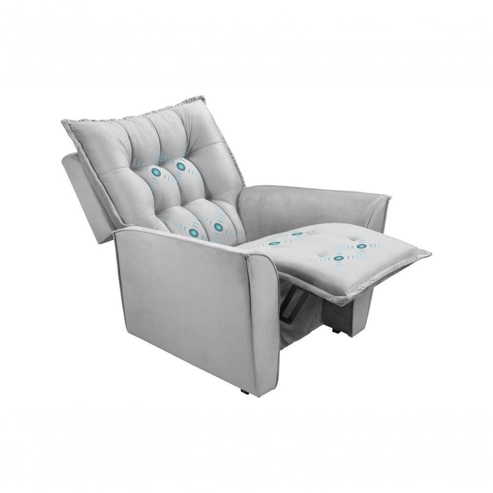 Selena Poltrona Reclinável Com Massagem- Csr Studio Prata