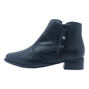 Bota Feminina Andacco West Salto Baixo em Couro