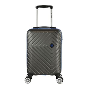 Mala de Bordo Pequena para Viagem Abs Yins 21167 Cadeado Integrado Rodas Duplas Giro 360 Azul Tam Pp