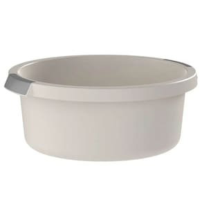 Bacia Flow 5L Bege Ou com Pega Ergonômica e Gradação de Litros Lavanderia Limpeza