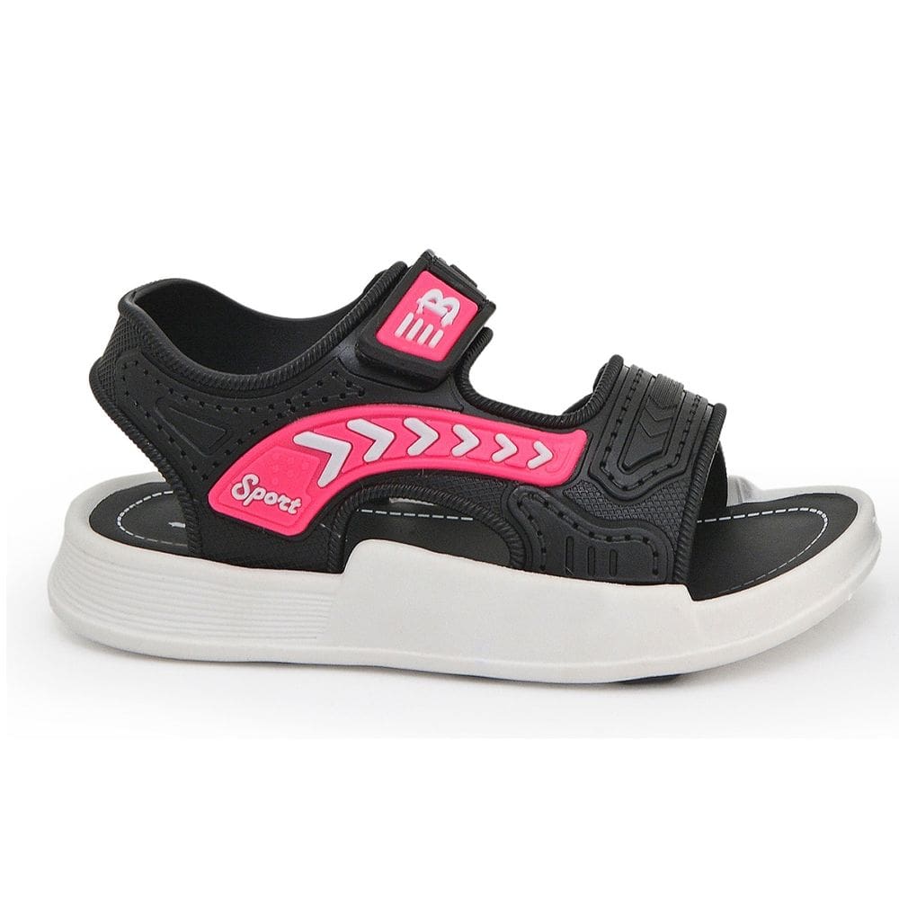 Sandália Infantil Papete Macia Confort - Botinho - Preto/Pink