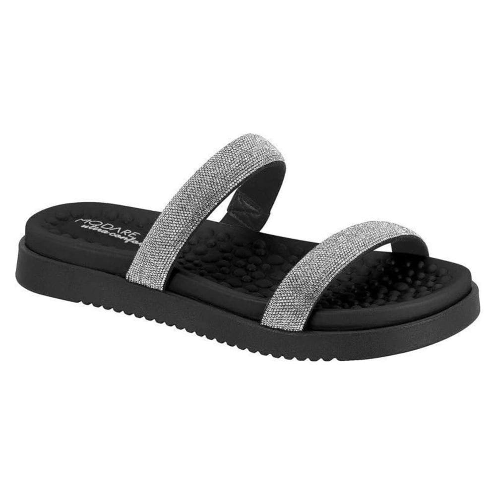 Tamanco Modare Papete Strass Feminino Preto