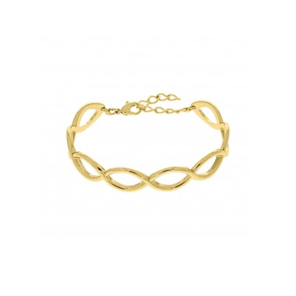 Bracelete Super Luxo Ondulada - Banhado em Ouro 18k
