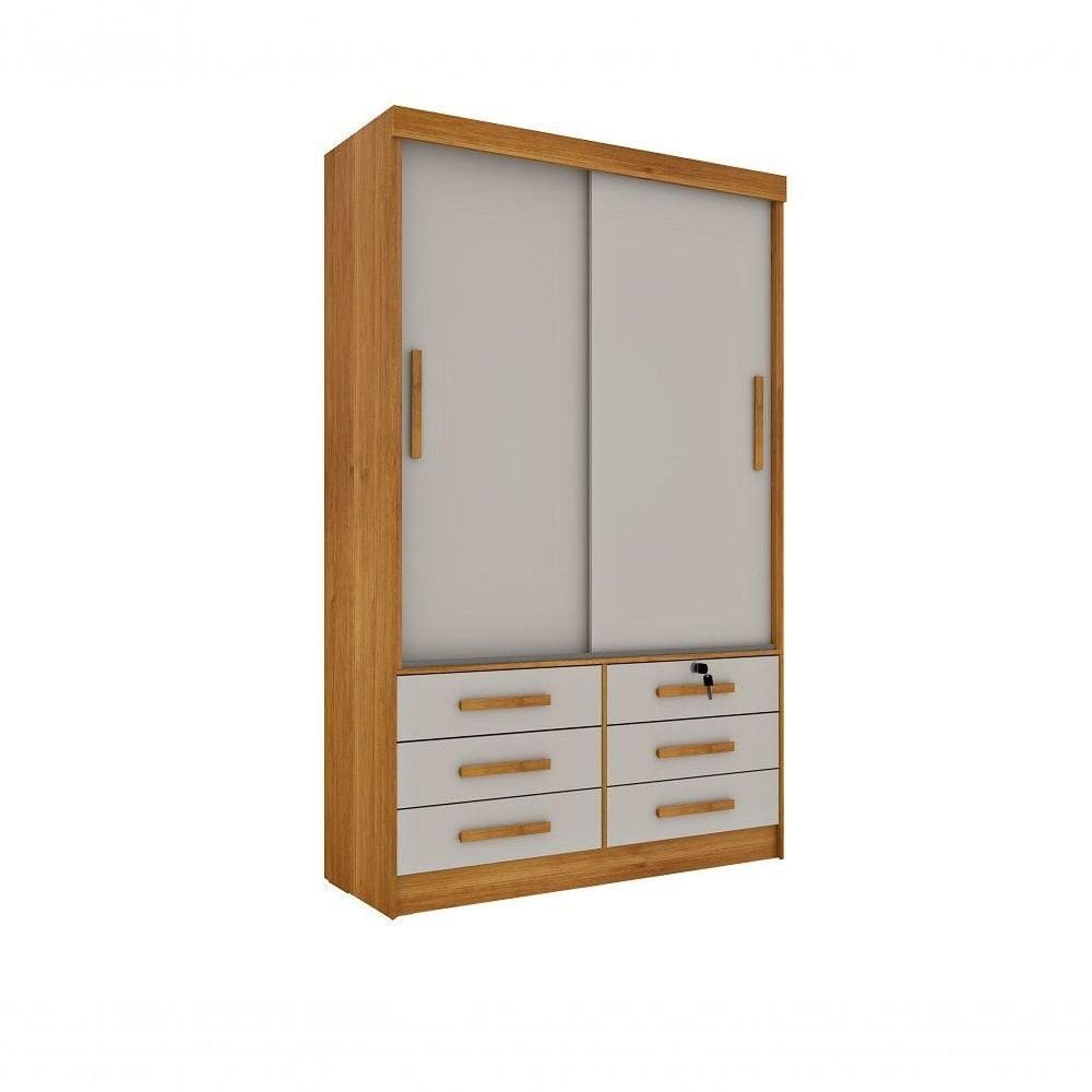 Guarda Roupa Casal Chicago 2 Portas 6 Gavetas S-espelho Tcil