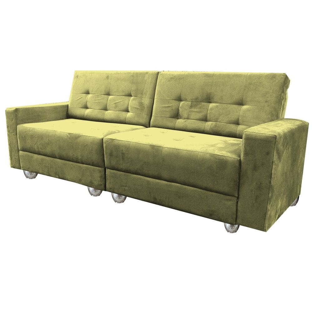 Namoradeira Sofa Lilian 2,40 c/ Duas Almofadas Amarelo