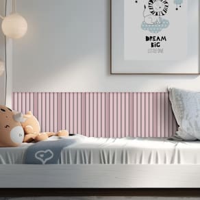 KIT 5 Placas Cabeceira Estofada Ripada Cama Box Solteiro - Módulo 20 Cm x 40 Cm