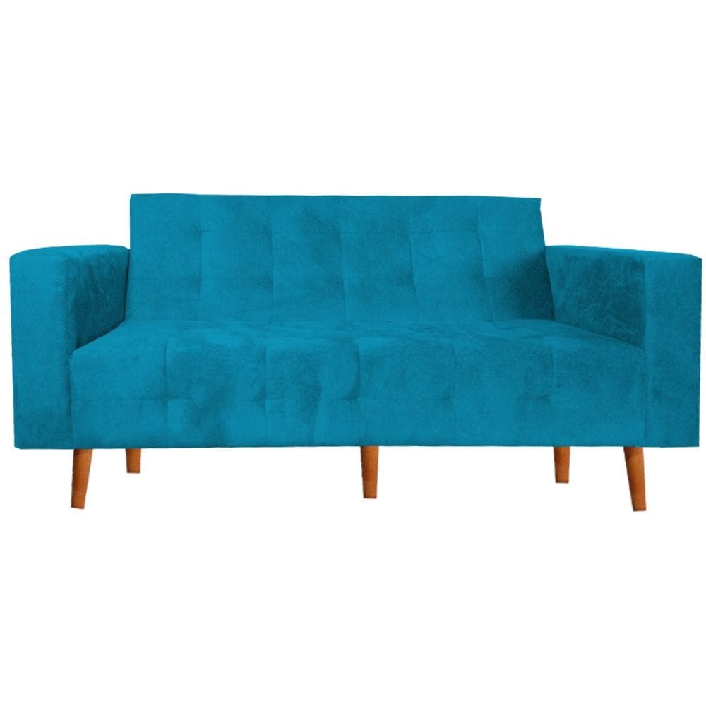 Sofa Namoradeira Monica 3 Lugares Turquesa