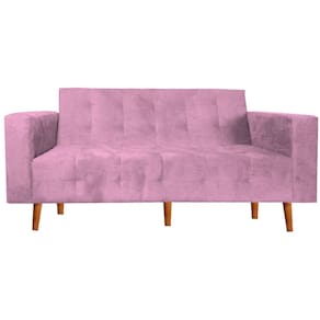 Sofa Namoradeira Monica 3 Lugares Rosa