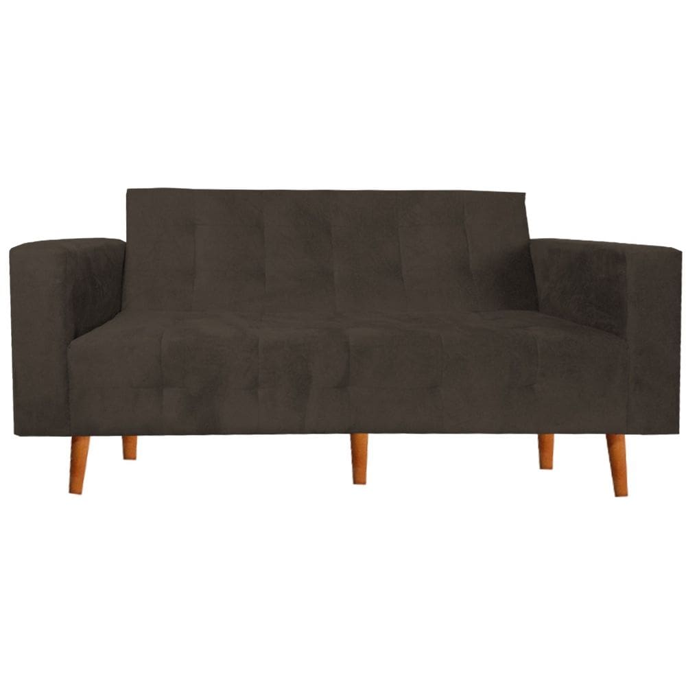 Sofa Namoradeira Monica 3 Lugares Marrom