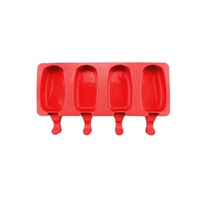 Forma Em Silicone Para Mini Picolé Magnum 4 Cavidades