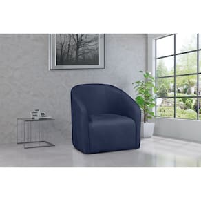 Kit 2 Poltronas Decorativa Julia Veludo Azul Marinho - LM DECOR