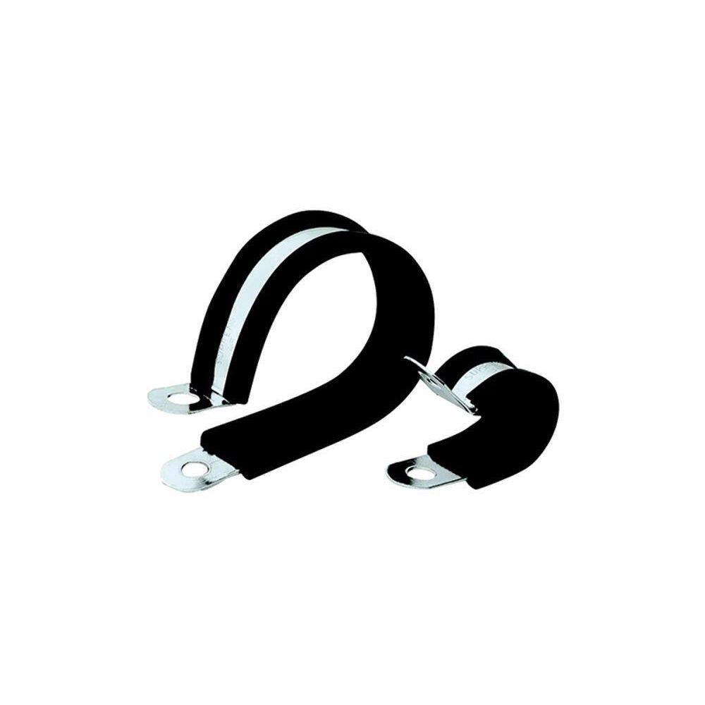 Abraçadeira Com Borracha 12Mm Fita 15Mm Aço Carbono - 10Un