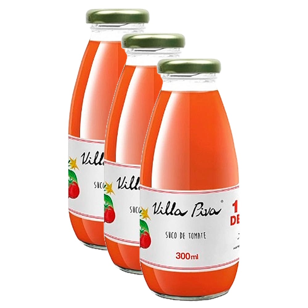 Kit 3X: Suco de Tomate Villa Piva 300ml