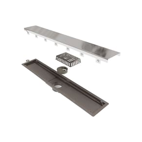 Ralo Linear Novii Seco 8880 50cm Saída Central com Tampa Inox Polida
