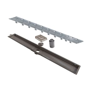 Ralo Linear Elleve Versatile 8931 75cm Saída Central com Tampa Oculta
