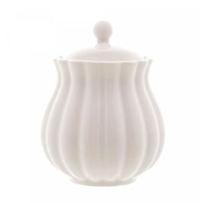 Açucareiro de Porcelana Pétala Branco Matt 10,5cm x 8,5cm - Wolff