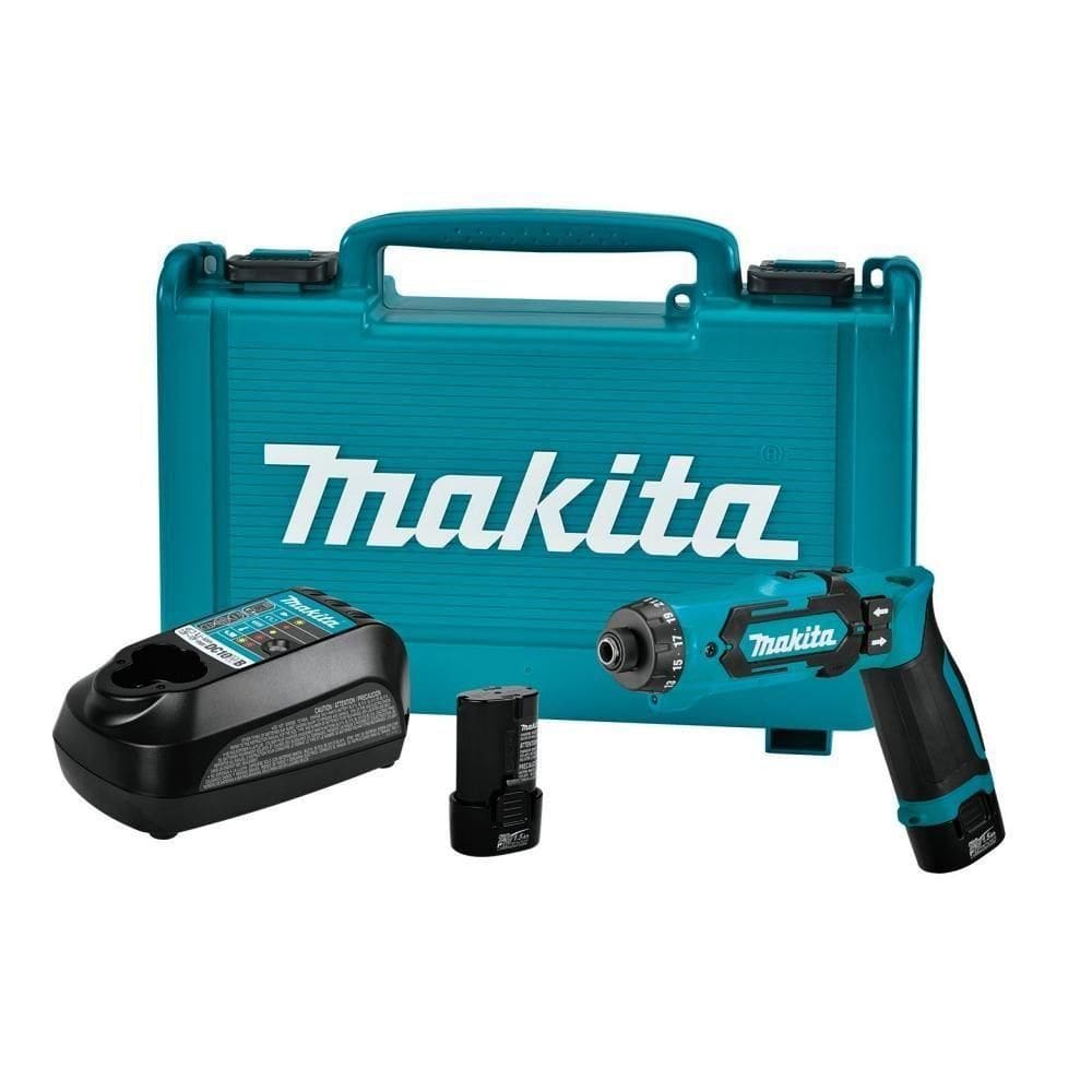 Parafusadeira Furadeira 5mm à Bateria 7.2v Com Bateria Carregador Jogo Bits Maleta Df012dse Makita