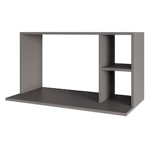 Suporte Micro-Ondas Forno Armário Aéreo 80cm 2 Prateleiras Maya M24 Grafite - Mpozenato