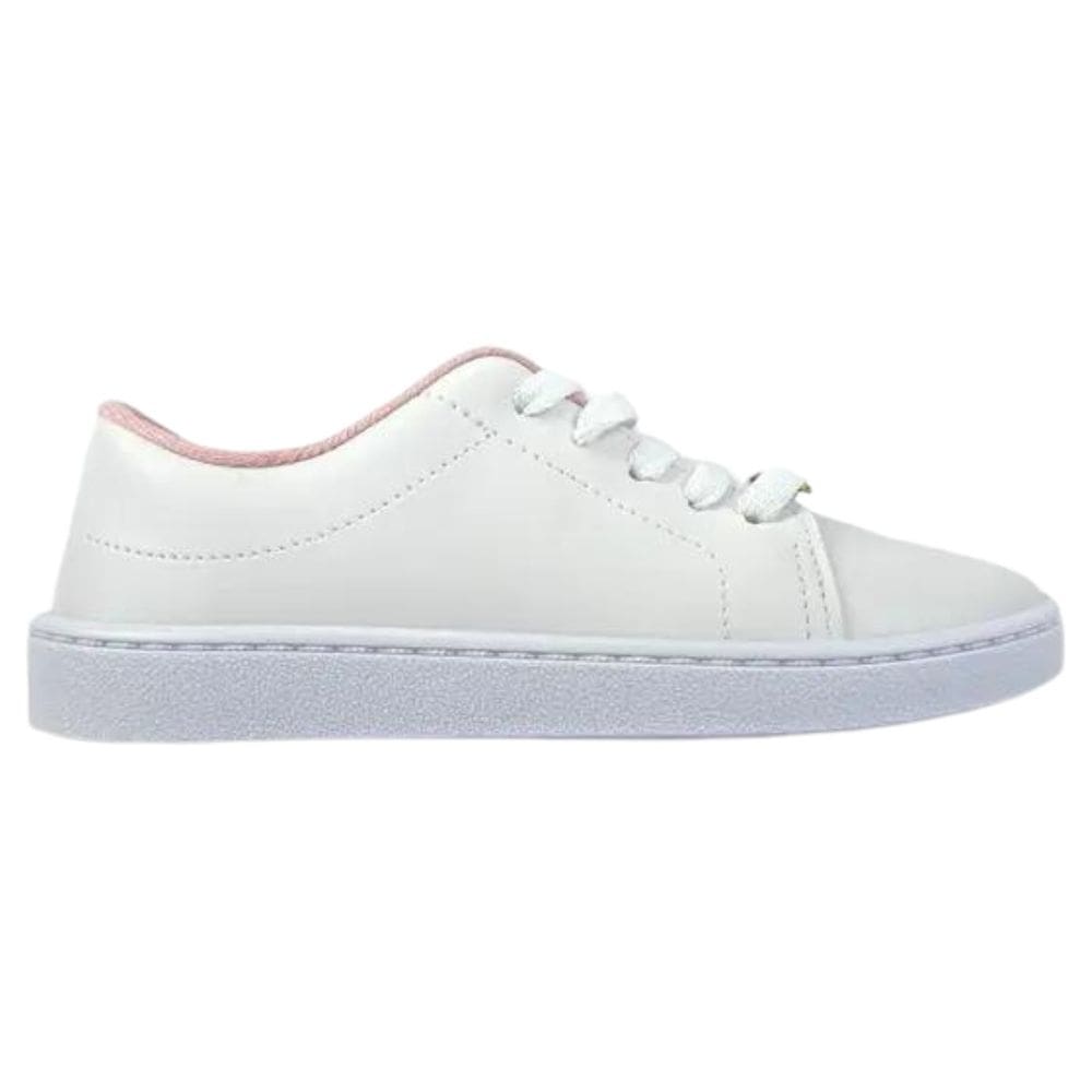 Tênis Molekinha Napa Infantil Cadarço Branco