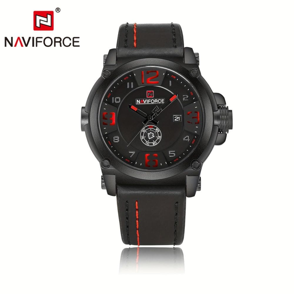 Relgio de Quartzo Naviforce Luxo Masculino Esportivo e Elegante