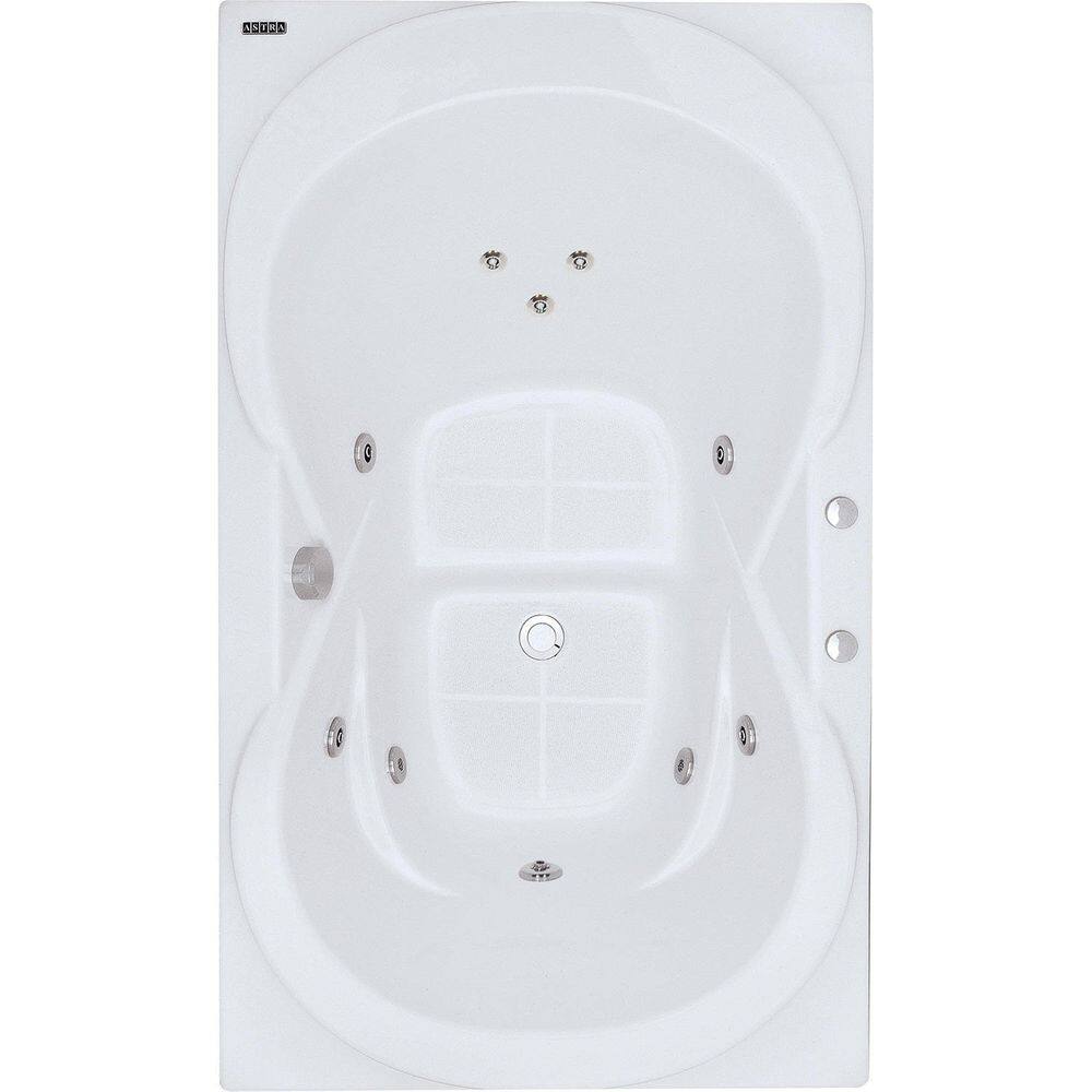 Banheira Hidromassagem Astra Due Luxo 160cmx90cmx44cm - 04 Jatos Acrílico P3 Sem Aquecedor 110V