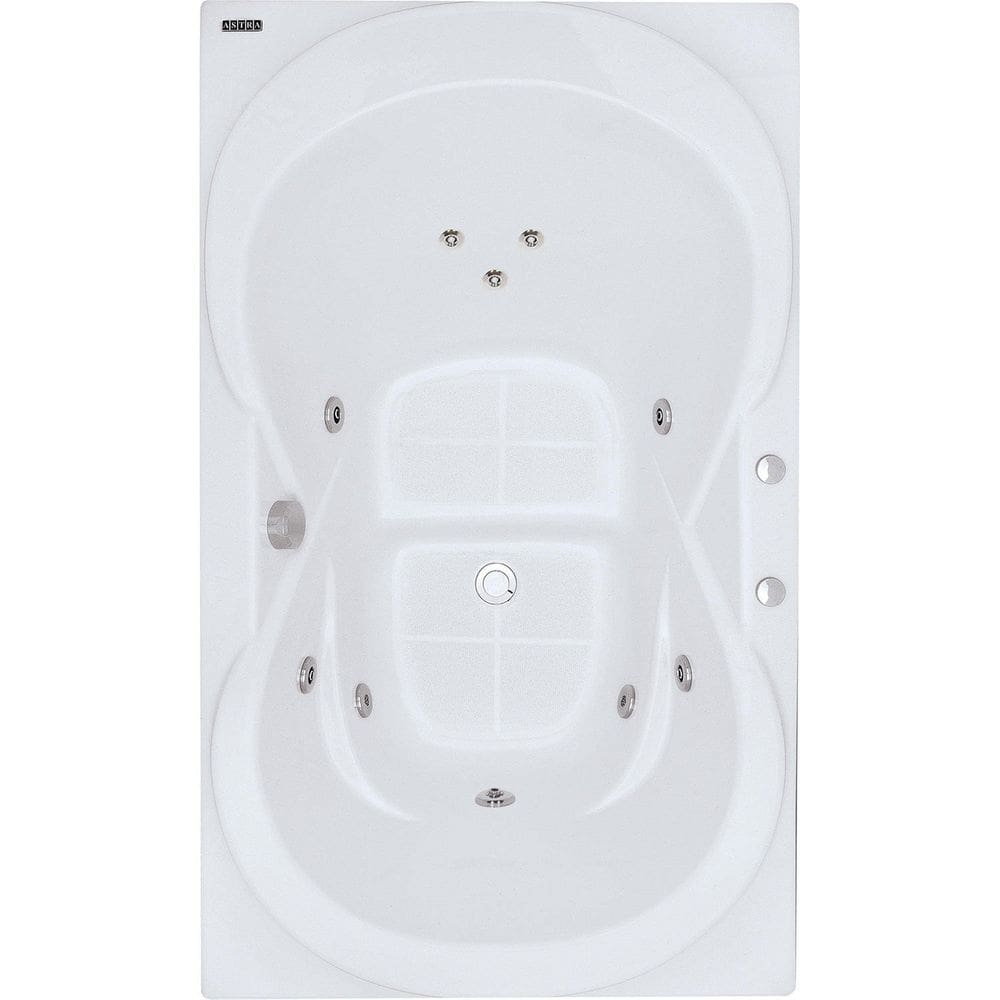 Banheira Hidromassagem Astra Due Luxo 170cmx90cmx44cm - 04 Jatos Acrílico P3 Com Aquecedor 110V