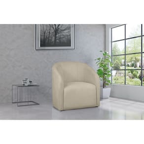 Poltrona Decorativa Julia Boucle Bege - LM DECOR