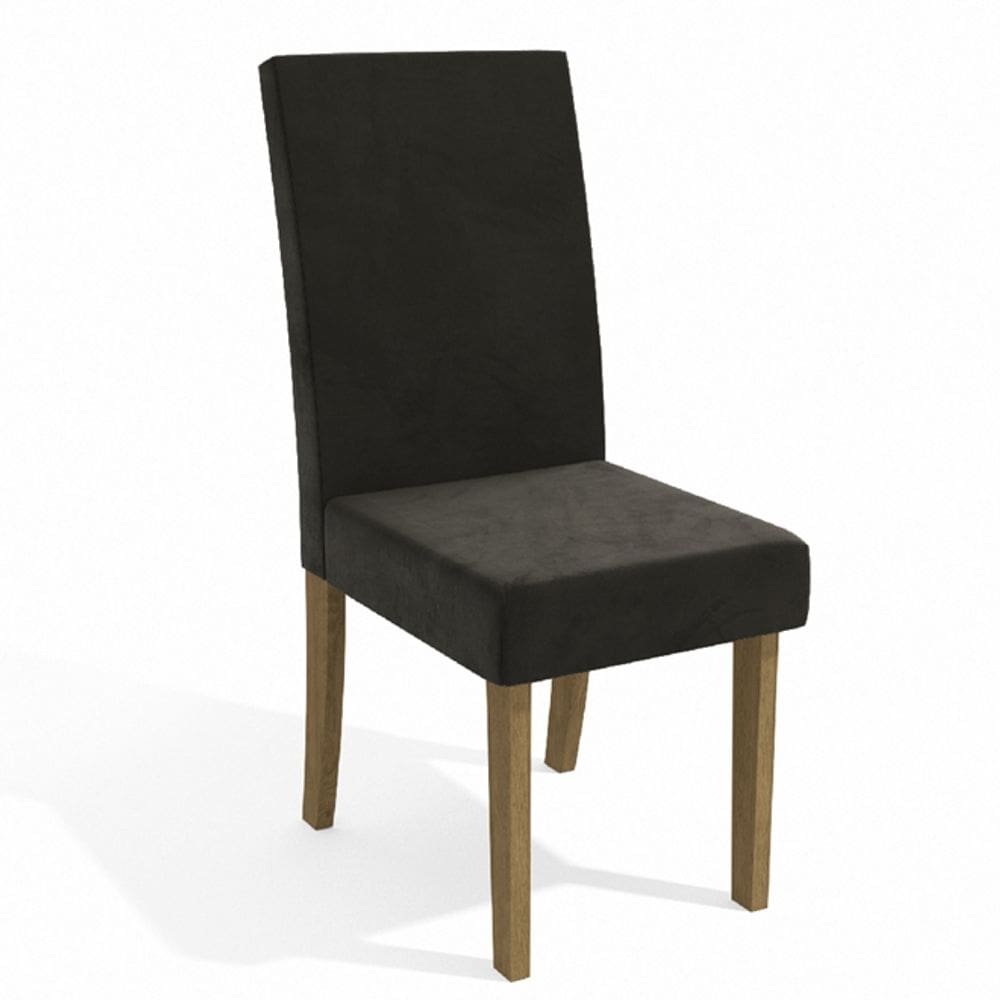 Conjunto de 2 Cadeiras Kappesberg 131FR-A037 com Espuma Veludo Escuro