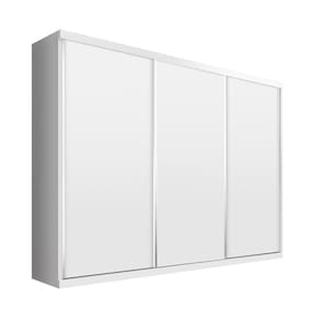 Guarda Roupa Casal 3 Portas De Correr 4 Gavetas Cronos Minastex Branco