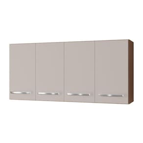 Armário Aéreo Mara 118 Cm 4 Portas Cor:savana Off White