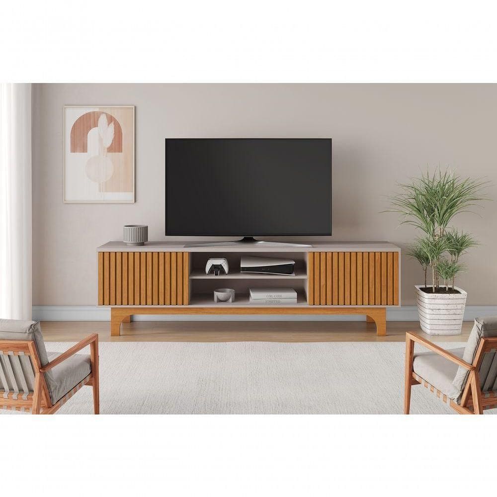 Rack Para Tv Até 70 Polegadas Trunfo Candian - Jcm Movelaria Off White-cinamomo