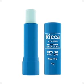Protetor Solar Labial Ricca Vita Balm Neutro Fps 30 Cód:3813