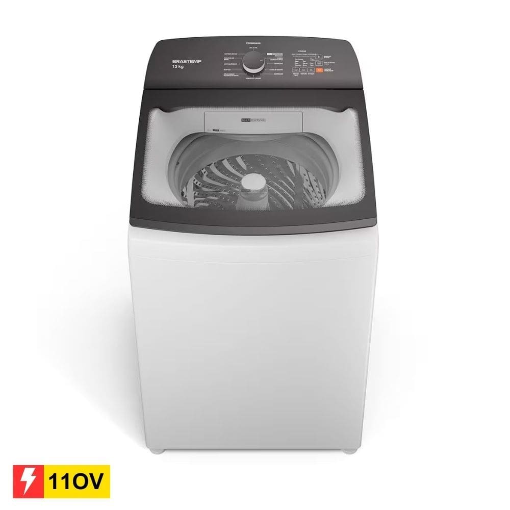 REEMBALADO: Lavadora de Roupas Brastemp BWK13AB Branca - 13kg 110V